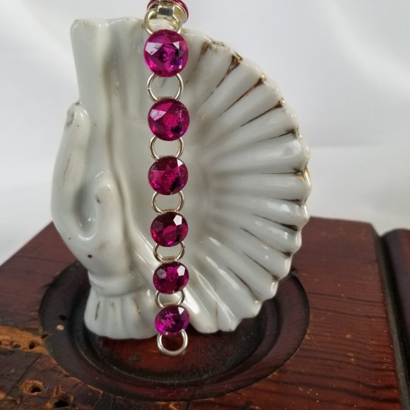 Hot Pink Fuchsia Link Bracelet GIFT Boxed NEW - Picture 8 of 11